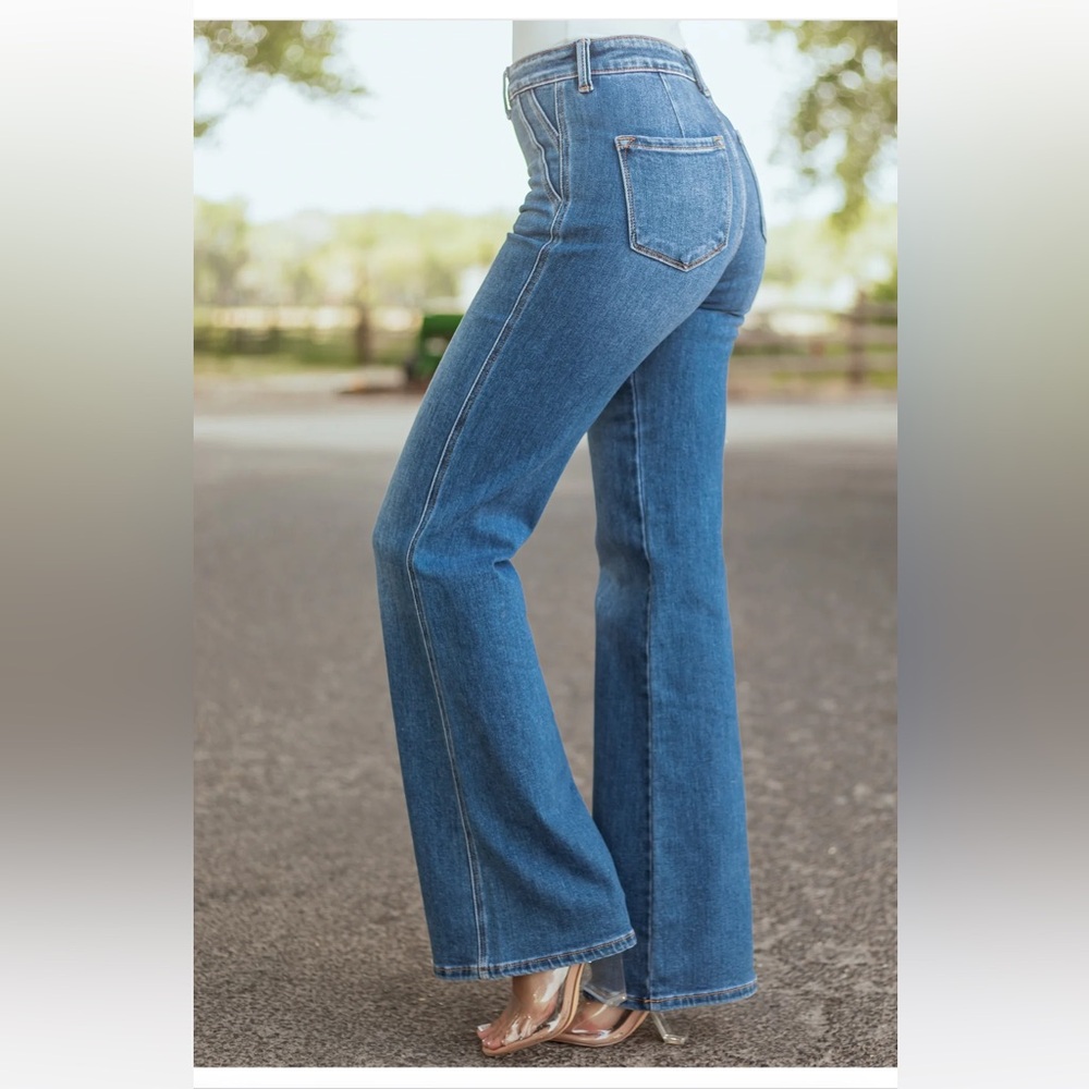 KanCan High Rise Flare Blue Women's Jeans